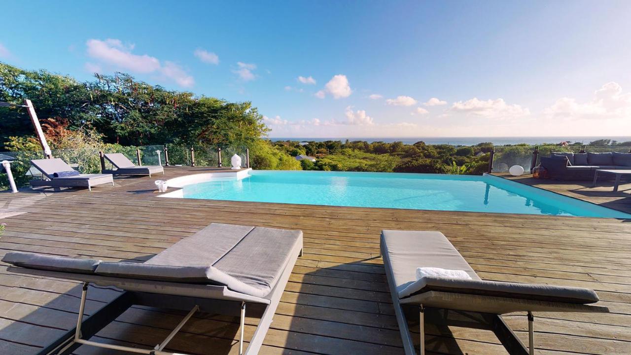 Villa Deluxe L'Hacienda Villa Vue Mer 180 Piscine Jacuzzi Proche Plage Marina Golf Pointe Des Chateaux Et Casino Jardin Clos Voyage Durable Сен Франсоа Екстериор снимка