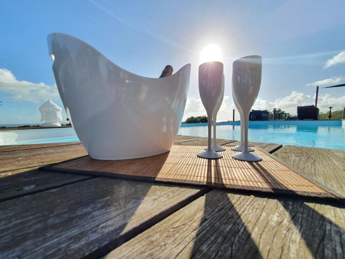 Villa Deluxe L'Hacienda Villa Vue Mer 180 Piscine Jacuzzi Proche Plage Marina Golf Pointe Des Chateaux Et Casino Jardin Clos Voyage Durable Сен Франсоа Екстериор снимка