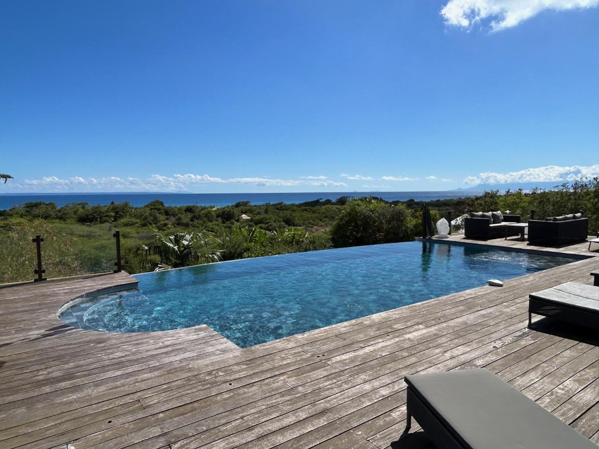 Villa Deluxe L'Hacienda Villa Vue Mer 180 Piscine Jacuzzi Proche Plage Marina Golf Pointe Des Chateaux Et Casino Jardin Clos Voyage Durable Сен Франсоа Екстериор снимка
